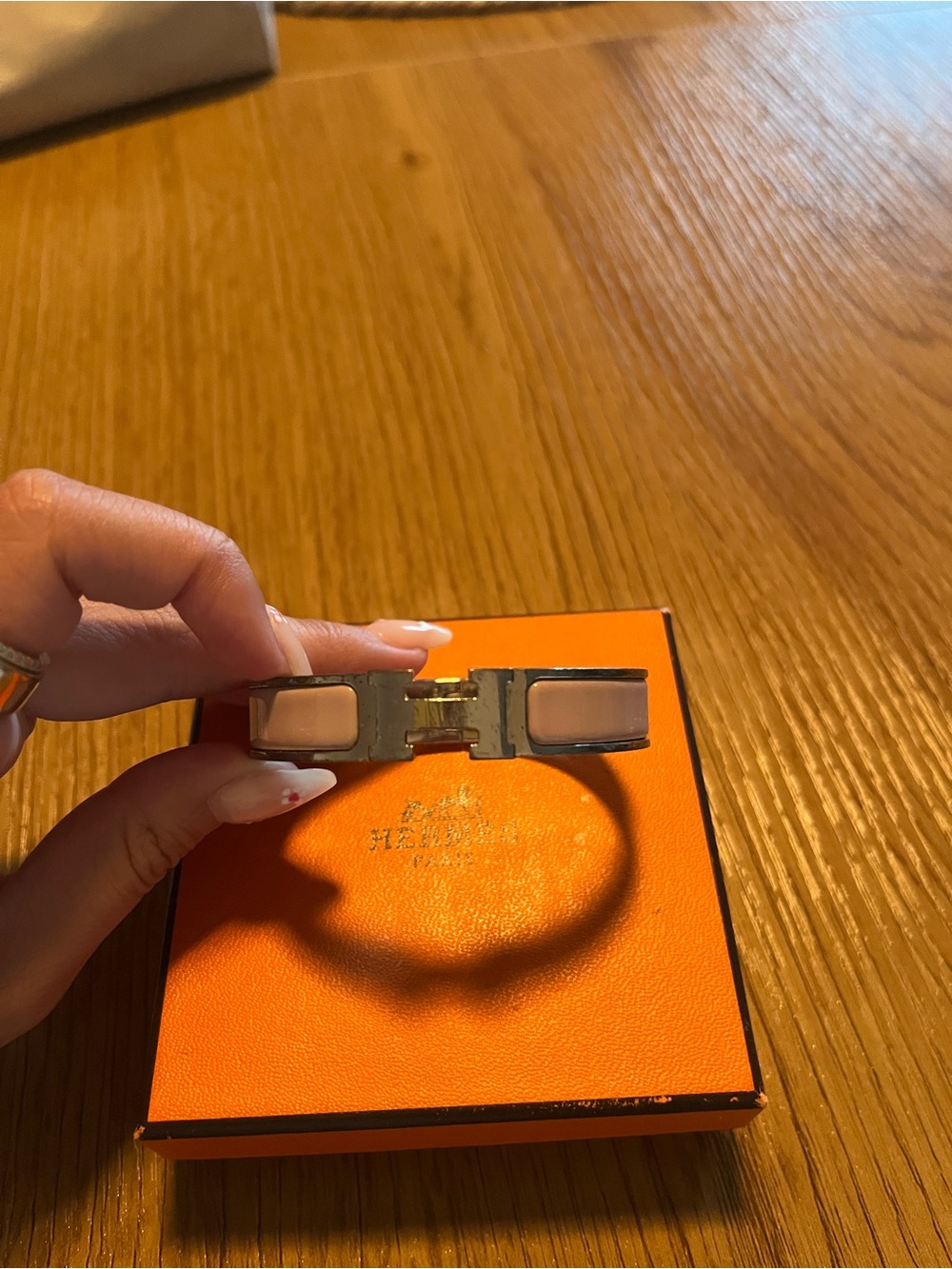 Hermes Click H Bracelet Light Pink